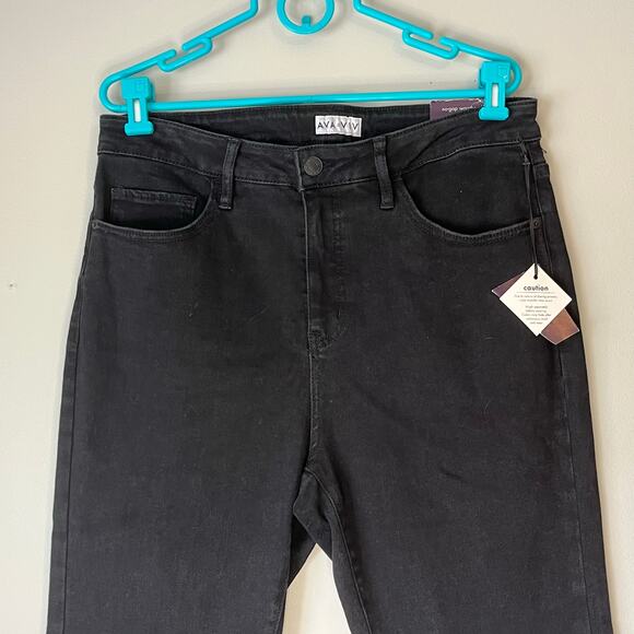NWT! Ava & Viv Black High Rise Ankle Bootcut Jean Size 14W R - Picture 6 of 11
